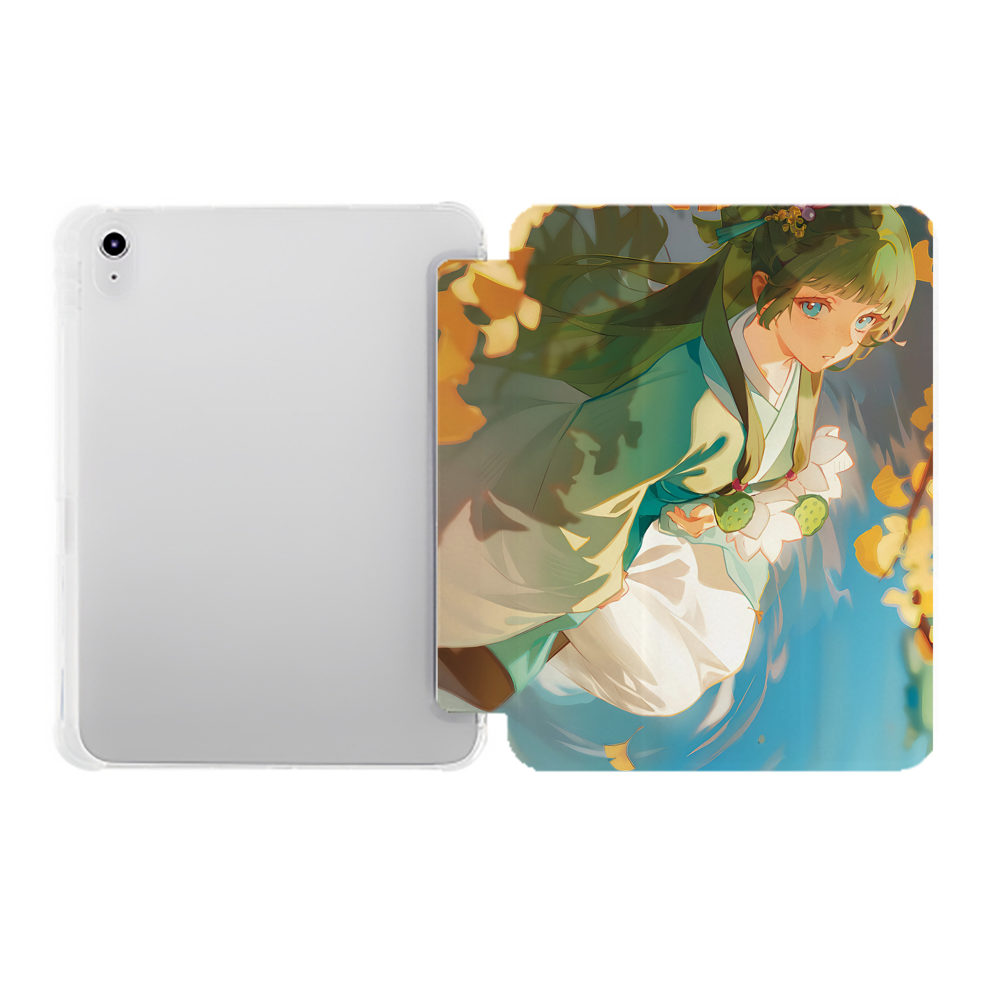 （画像用） 薬屋のひとりごと The Apothecary Diaries IPad ケース ペン収納付き 三つ折りスタンド PUレザー×シリコン 対応機種9.5/10.5/10.9インチ